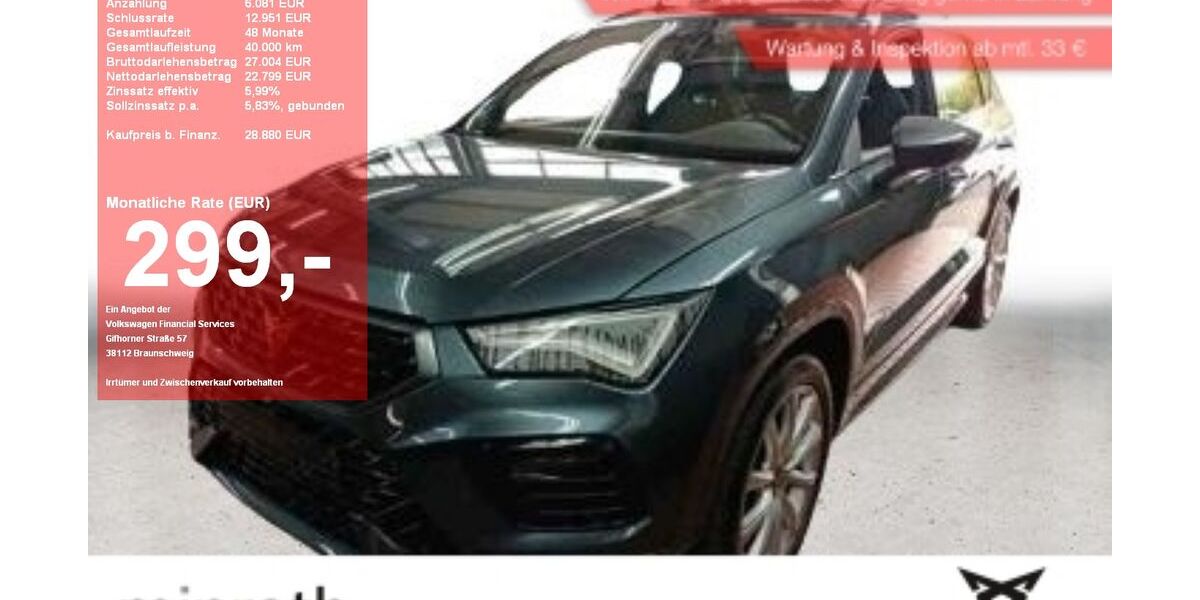 Cupra Ateca 62.564 km 28.880 &euro; Moers-Hülsdonk 47441