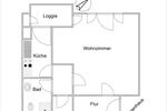 Etagenwohnung Essen Stadtbezirk VII - 1.5 Zimmer, 47 m&sup2;, 109.000&euro; | Angebot:24433528