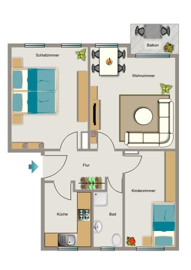 Demnächst frei! 3-Zimmer-Wohnung in Oer-Erkenschwick Groß-Erkenschwick 3 zimmer