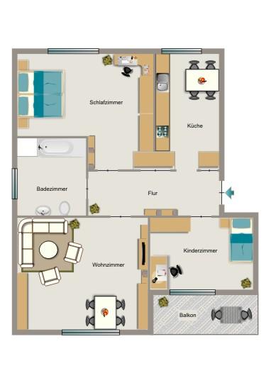 Der Unterschied zwischen Traumprinz und Traumwohnung: Das LETZTERE gibt es wirklich. 3 zimmer