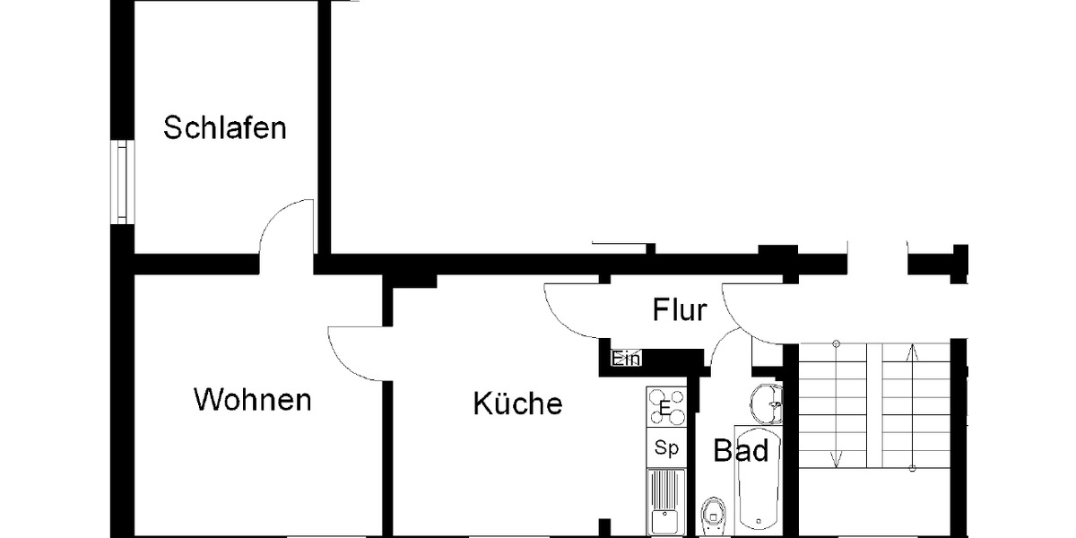 Etagenwohnung Herne Altenhöfen - 2.5 Zimmer, 47 m&sup2;, 318&euro; | Angebot:26277964