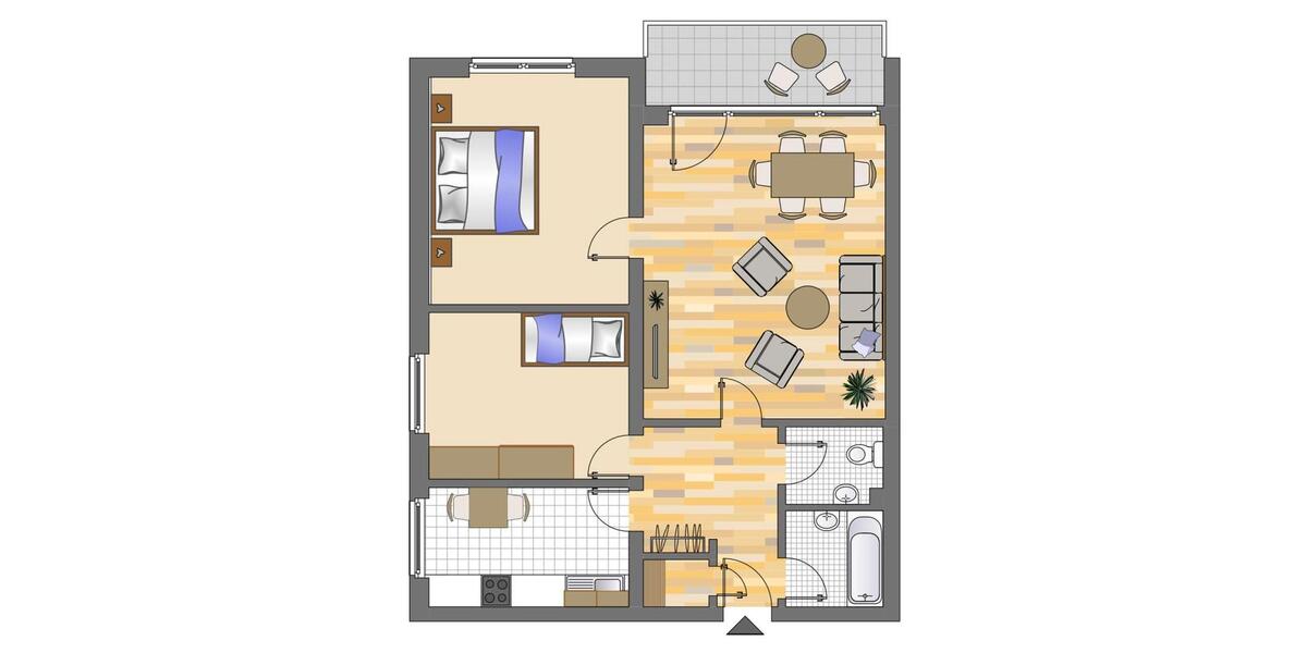 Etagenwohnung Velbert Langenberg - 3 Zimmer, 78 m&sup2;, 529&euro; | Angebot:26290040