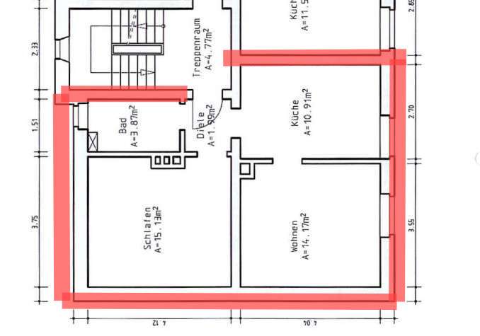 Wohnung zum Mieten in Duisburg 308 € 45 m²