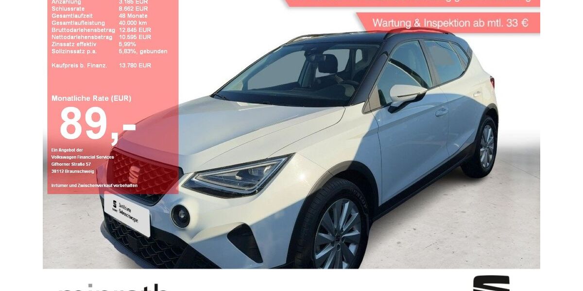 Seat Arona 47.939 km 13.770 &euro; Moers-Hülsdonk 47441