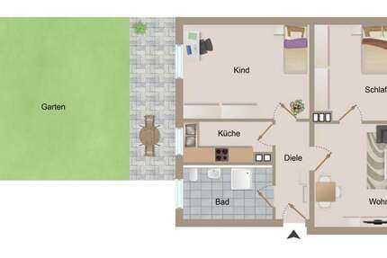 Wohnung Herne Eickel - 3 Zimmer, 67 m&sup2;, 109.000&euro; | Angebot:21719705