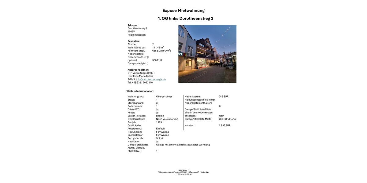 Etagenwohnung Recklinghausen Berghausen - 2.5 Zimmer, 111 m&sup2;, 665&euro; | Angebot:26347747