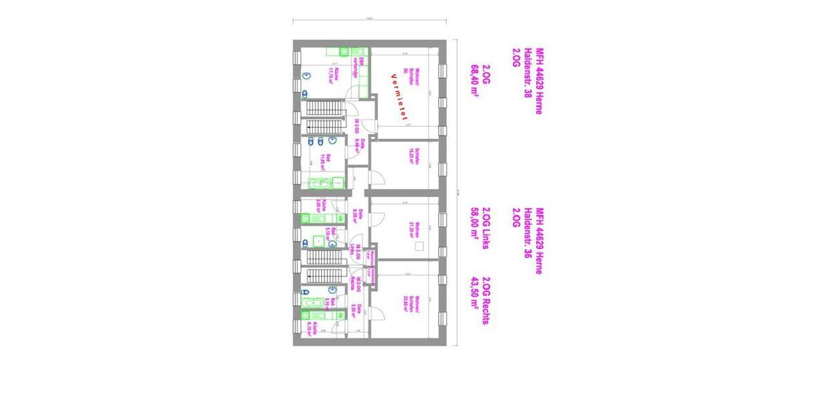 3-Zimmer Wohnung 84 qm in Herne für große Familie provisionfrei 3 zimmer
