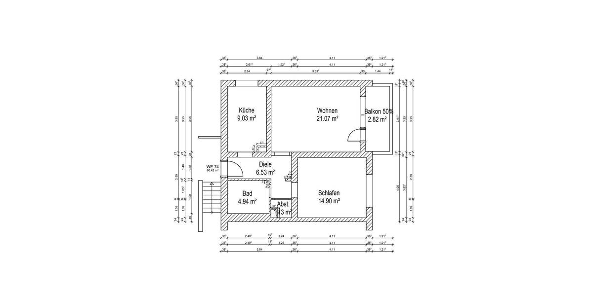 Etagenwohnung Duisburg Aldenrade - 2 Zimmer, 244 m&sup2;, 480.000&euro; | Angebot:26800119