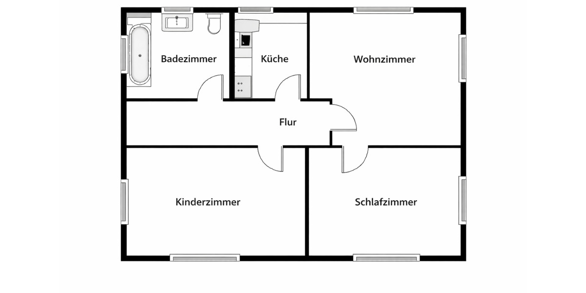 Erdgeschoßwohnung Oberhausen Osterfeld - 3.5 Zimmer, 73 m&sup2;, 520&euro; | Angebot:25255755