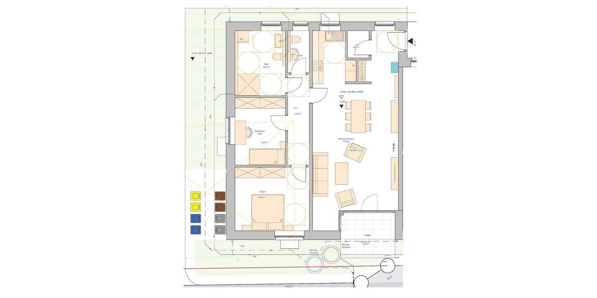 Terrassenwohnung Dorsten Rhade - 3 Zimmer, 95 m&sup2;, 374.400&euro; | Angebot:23971072