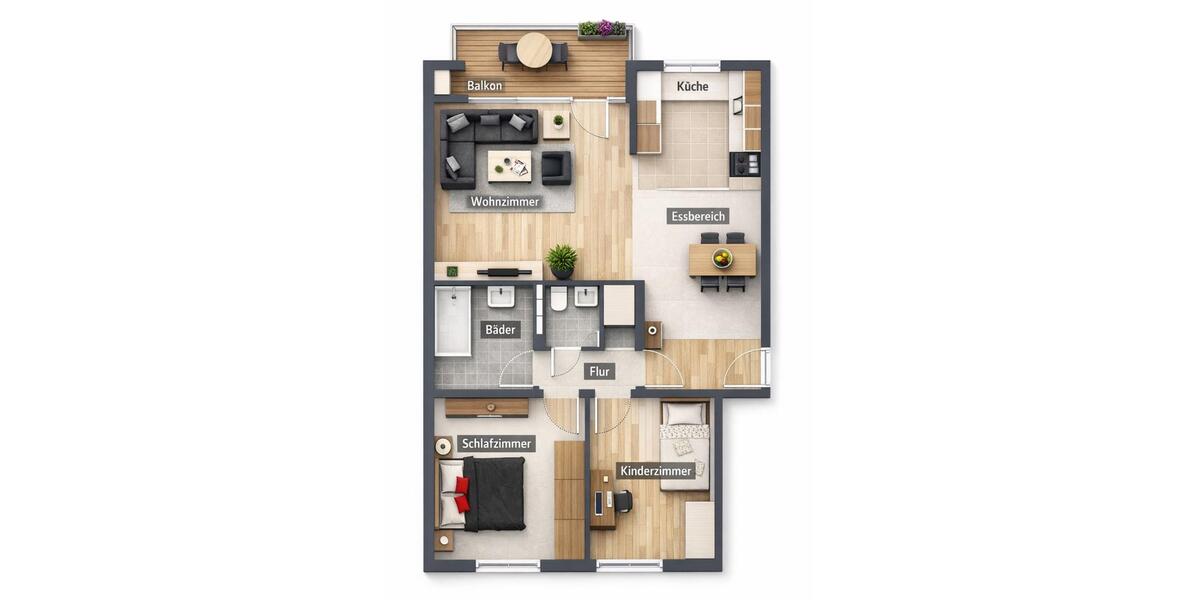 Etagenwohnung Hattingen - 3 Zimmer, 78 m&sup2;, 149.000&euro; | Angebot:26252272