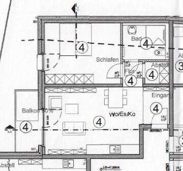 Etagenwohnung Schermbeck - 2 Zimmer, 59 m&sup2;, 886&euro; | Angebot:24597565