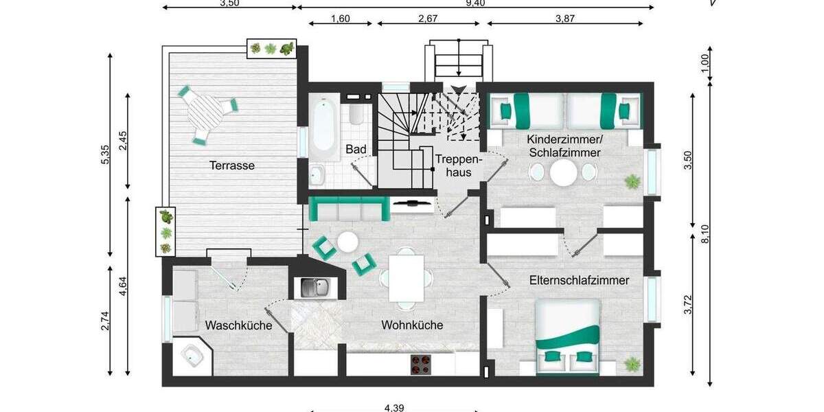Doppelhaushälfte Mülheim an der Ruhr Styrum - 8 Zimmer, 143 m&sup2;, 349.000&euro; | Angebot:25317266