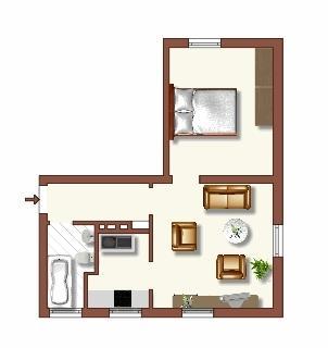 Erdgeschoßwohnung Duisburg Huckingen - 2 Zimmer, 40 m&sup2;, 419&euro; | Angebot:26279237