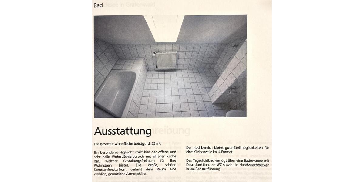 Ruhige 1-Zimmer-Dachgeschosswohnung in Bottrop-Grafenwald 1 zimmer