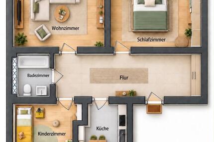 Wohnung Moers Rheinkamp - 3.5 Zimmer, 79 m&sup2;, 1.550&euro; | Angebot:27619547