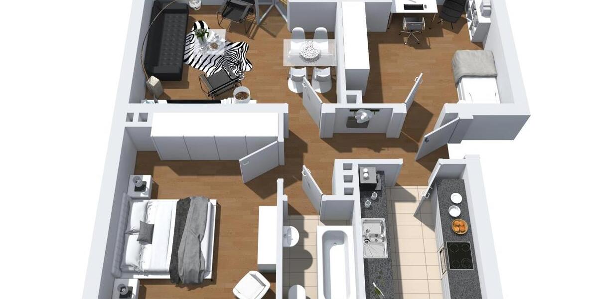 3-Zimmer-Wohnung in Herne Horsthausen mit Balkon im EG bezugsfertig 3 zimmer