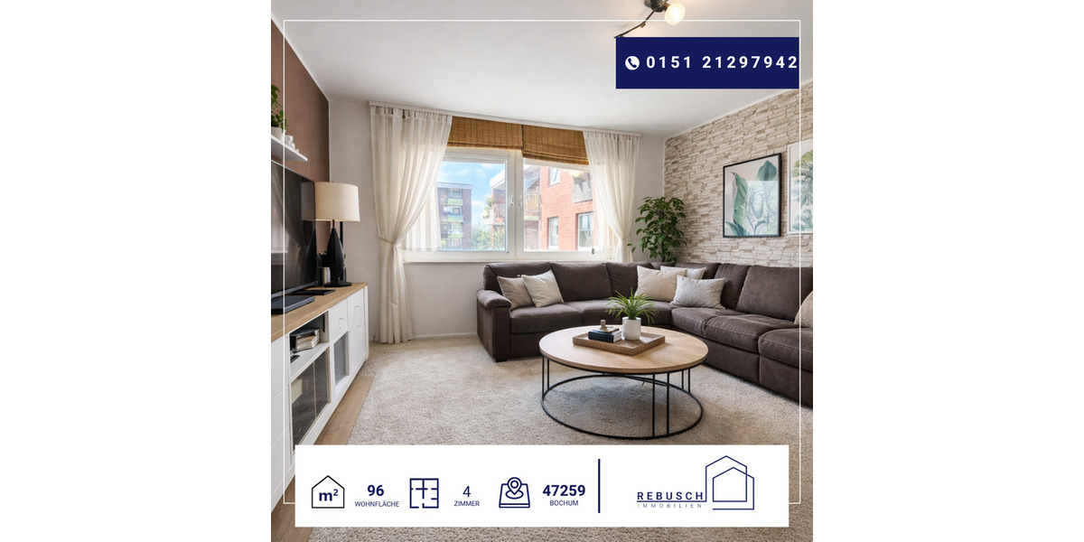 Etagenwohnung Duisburg Huckingen - 4 Zimmer, 96 m&sup2;, 250.000&euro; | Angebot:26681850