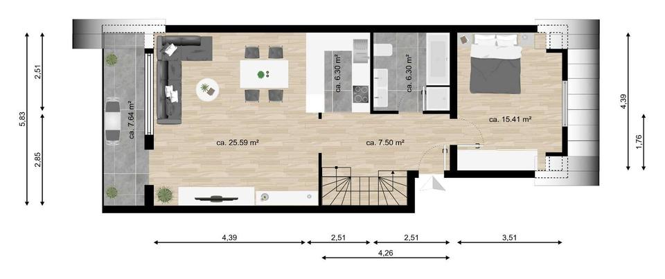 Einziehen und Wohlfühlen! Schick Wohnen mit Balkon. 2 zimmer