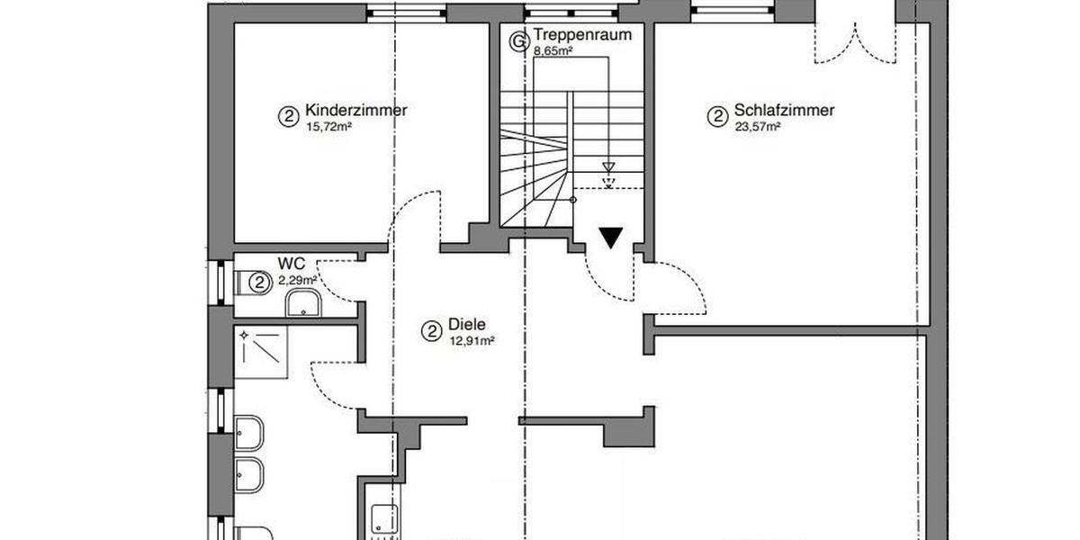 Etagenwohnung Mülheim an der Ruhr Broich - 3 Zimmer, 106 m&sup2;, 1.700&euro; | Angebot:26368657