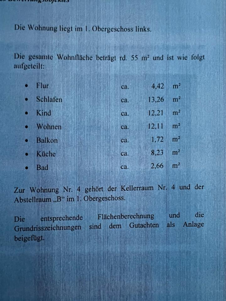 3,5 RaumWohnung in 45888 Gelsenkirchen mit Balkon