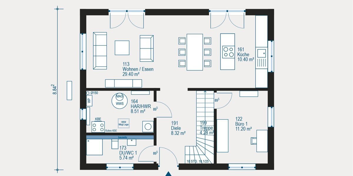 Individuell geplantes Einfamilienhaus in Marl - Flexibilität trifft gehobene Ausstattung - Einfamilienhaus Marl Alt-Marl | Angebot:27428882