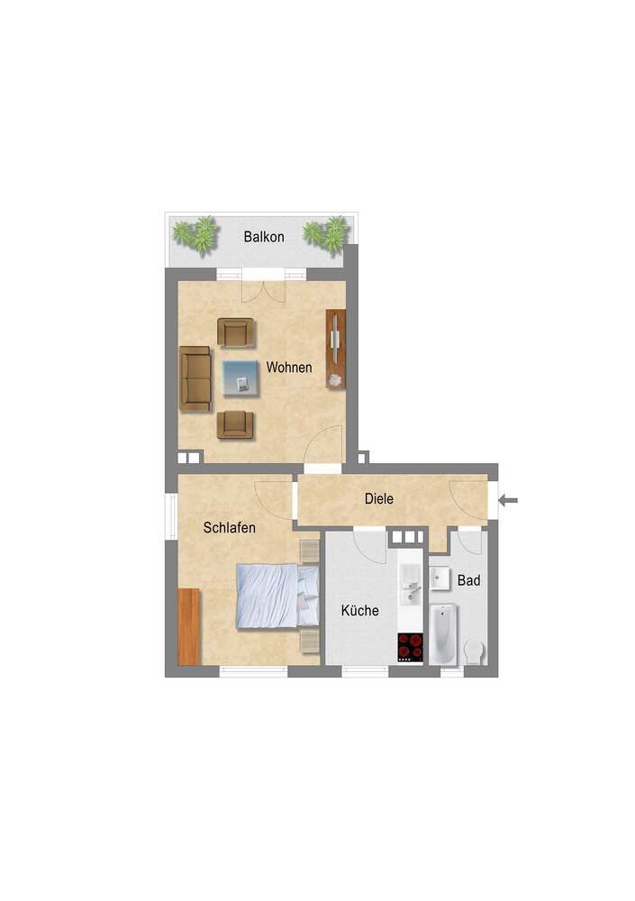 Wohnung zum Mieten in Essen 387 € 50.23 m²