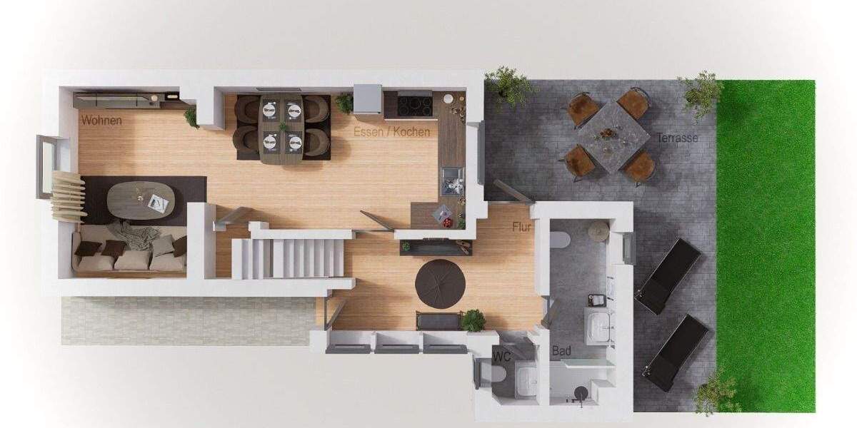 Ein märchenhaftes zu Hause aus vergangener Zeit - Doppelhaushälfte mit Charme 3 zimmer