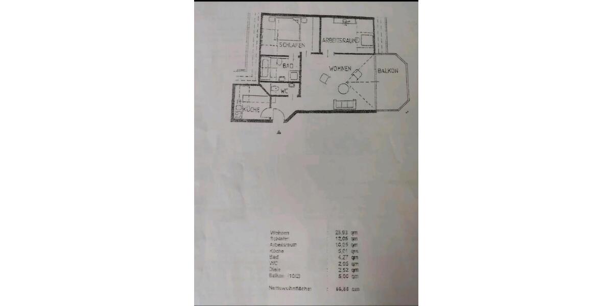 Dachgeschoßwohnung Bochum Bochum-Nord - 3 Zimmer, 66 m&sup2;, 975&euro; | Angebot:27584991