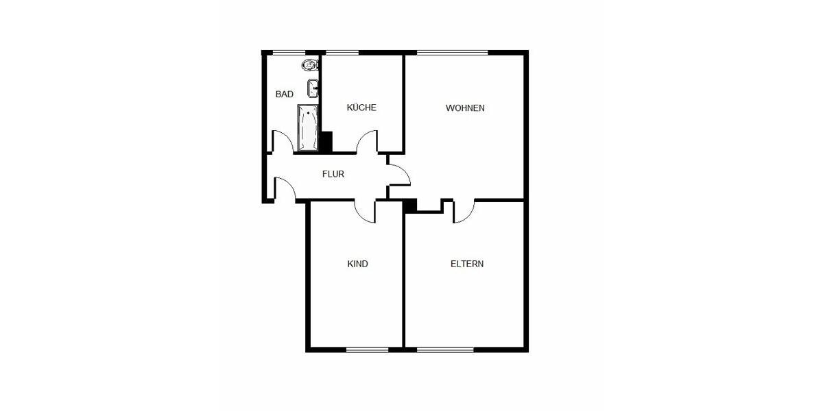 Etagenwohnung Bochum Querenburg - 3 Zimmer, 59 m&sup2;, 641&euro; | Angebot:26275321