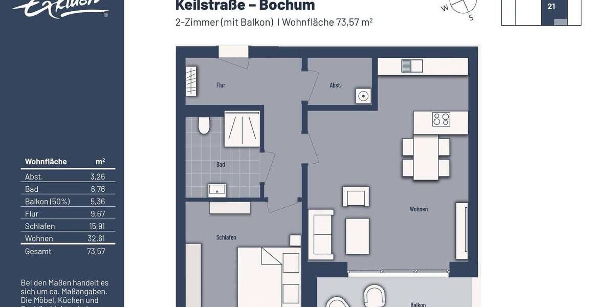 **FÖRDERFÄHIGE NEUBAUWOHNUNG** im schönen Bochum Dahlhausen 2 zimmer