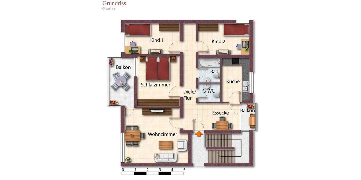 Etagenwohnung Bochum Harpen - 4 Zimmer, 89 m&sup2;, 240.000&euro; | Angebot:26808532