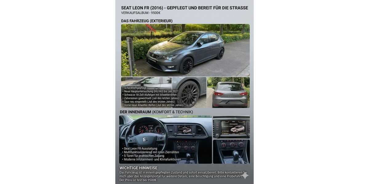 Seat Leon 178.000 km 9.500 &euro; Recklinghausen 45665