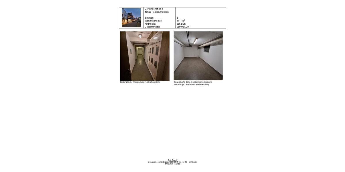 Etagenwohnung Recklinghausen Berghausen - 2.5 Zimmer, 111 m&sup2;, 665&euro; | Angebot:26347747