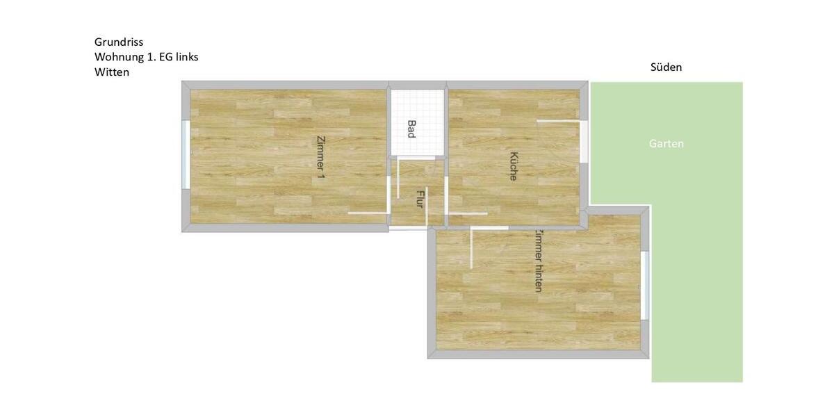 Hübsche, helle 2,5 Zi. EG Whg., zentrumsnah mit Garten 2.5 zimmer