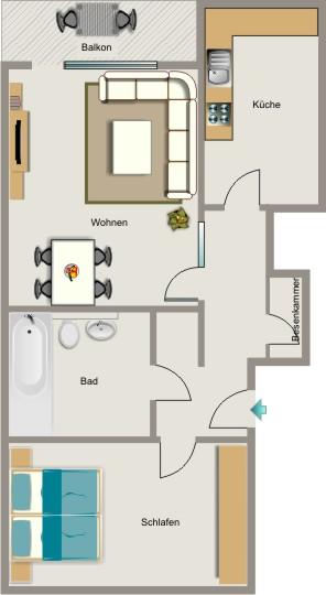 Vier Wände zum Wohlfühlen – mit WBS. 2 zimmer