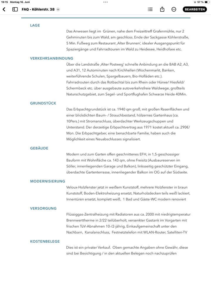 Haus an der Grafenmühle (Bottrop-Kirchhellen) EP-Grund, Prov.frei zimmer