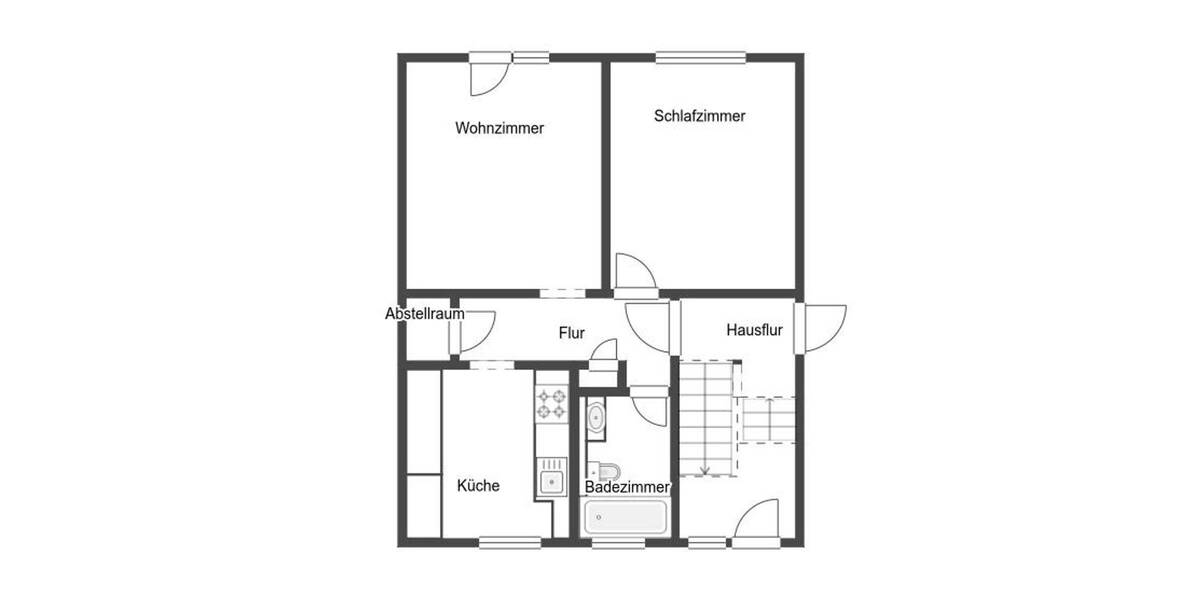 Etagenwohnung Rheinberg Ossenberg - 2 Zimmer, 60 m&sup2;, 139.000&euro; | Angebot:26066003