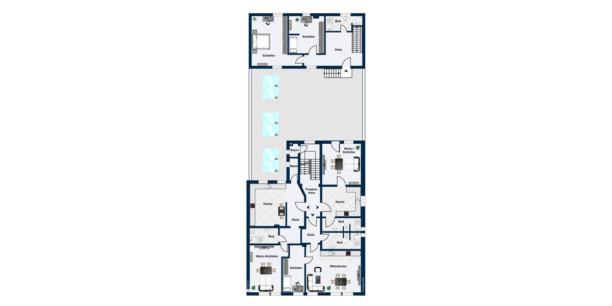 Frisch Saniertes Wohn u. Geschäftshaus mit 8 WE+ Gewerbeeinheit in der Innenstadt von Marl-Hüls! zimmer