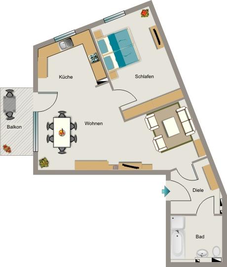 Demnächst frei! 2-Zimmer-Wohnung in Ratingen Zentrum 2 zimmer