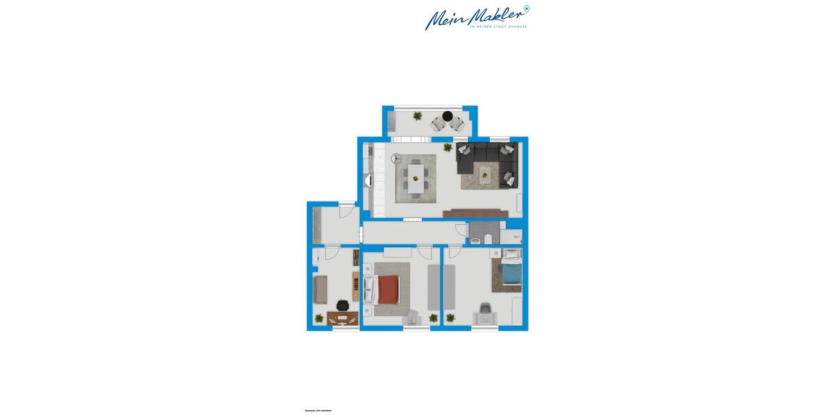 Etagenwohnung Essen Stadtbezirk III - 4 Zimmer, 95 m&sup2;, 930&euro; | Angebot:26313521