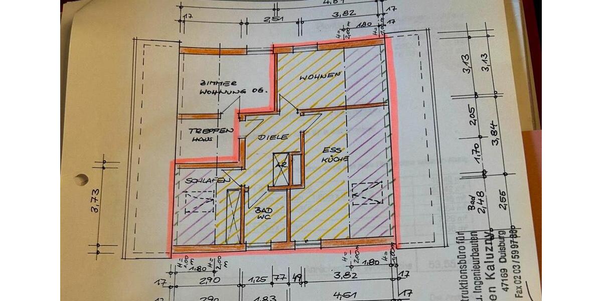Dachgeschoßwohnung Hünxe - 2 Zimmer, 54 m&sup2;, 350&euro; | Angebot:25223702