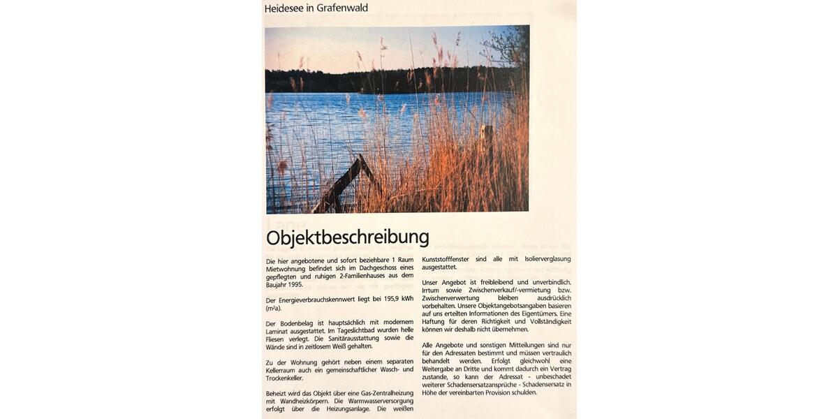 Ruhige 1-Zimmer-Dachgeschosswohnung in Bottrop-Grafenwald 1 zimmer