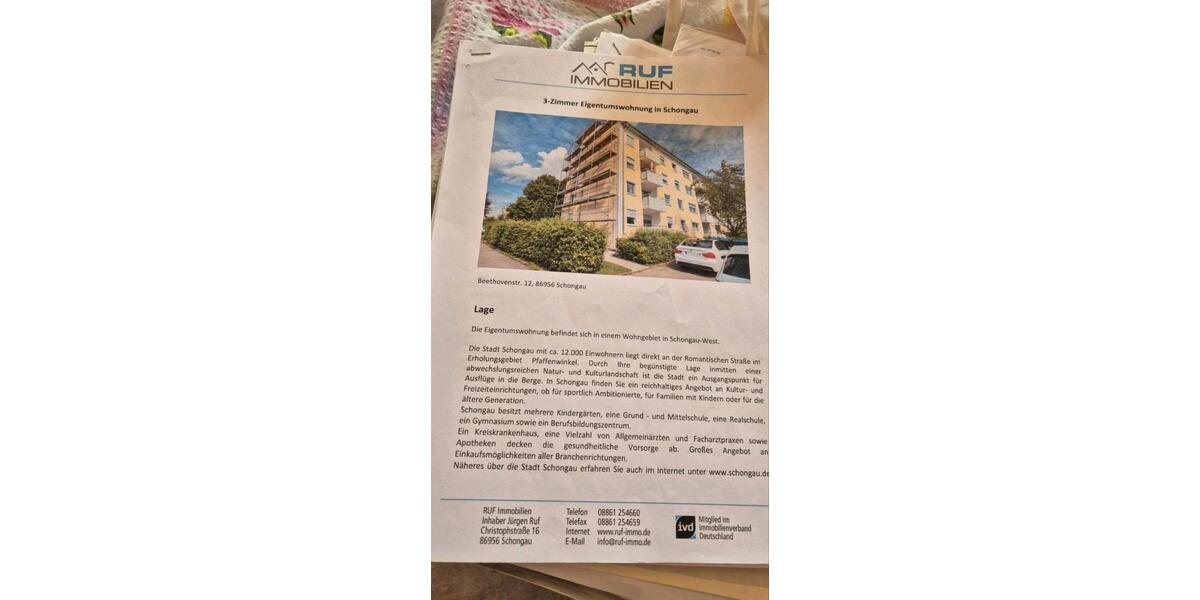 Wohnung zu verkaufen Schongau Bayern 3 zimmer