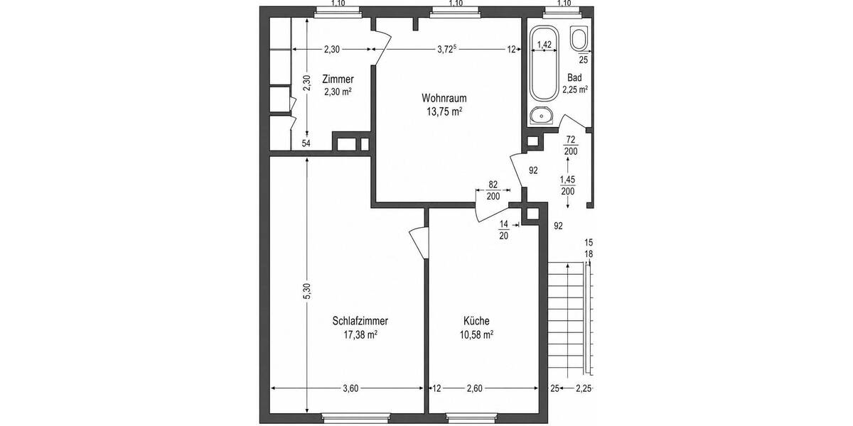 Etagenwohnung Castrop-Rauxel Ickern - 2 Zimmer, 51 m&sup2;, 423&euro; | Angebot:26891720