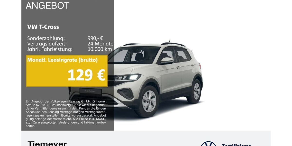 VW T-Cross 11.615 km 18.690 &euro; Duisburg 47059