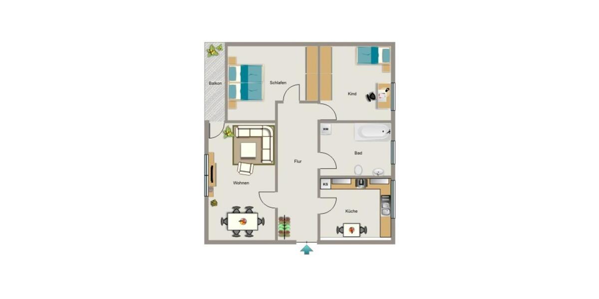 Etagenwohnung Recklinghausen König Ludwig - 3.5 Zimmer, 62 m&sup2;, 514&euro; | Angebot:26079936