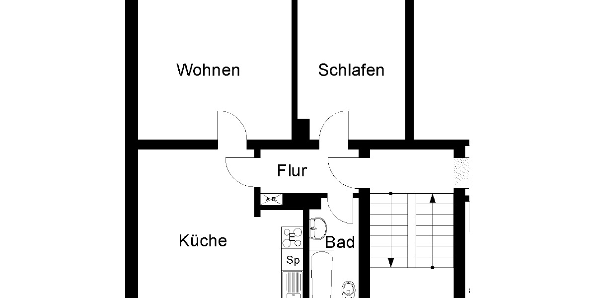 Lichtdurchflutet & zentral: 2,5-Raum-Wohnung 2 zimmer
