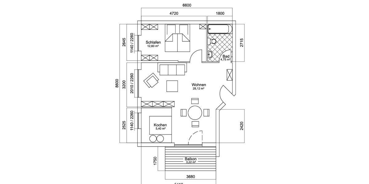 Etagenwohnung Dinslaken Hiesfeld - 2.5 Zimmer, 54 m&sup2;, 169.000&euro; | Angebot:26322382