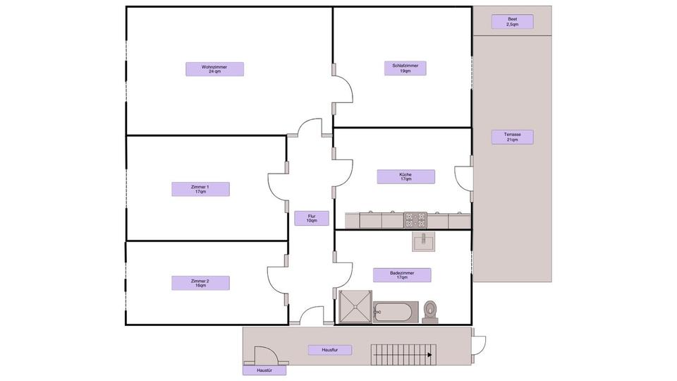 Erdgeschoßwohnung Herne Wanne - 4.5 Zimmer, 125 m&sup2;, 1.250&euro; | Angebot:25366801